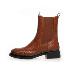 Copenhagen Shoes Movement Woven Leather Chelsea Boot