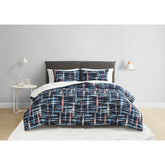 Avery Brushstroke Print Bed In A Bag Comforter Set