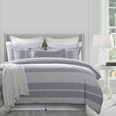 Hiend Accents Lane Stripe Duvet Cover Set, Queen, 3PC