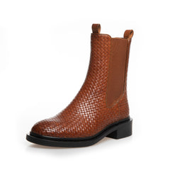 Copenhagen Shoes Movement Woven Leather Chelsea Boot