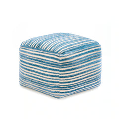 Jani 22-inch Ottoman Pouf - Handcrafted Handmade Round Ottoman for Seating, Footrest, Home Decor for Living Room, Bedroom