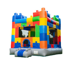 HeroKiddo Block Party Commercial Grade Inflatable Bounce House for Kids and Adults with Air Blower, Lightweight, Outdoor Fun